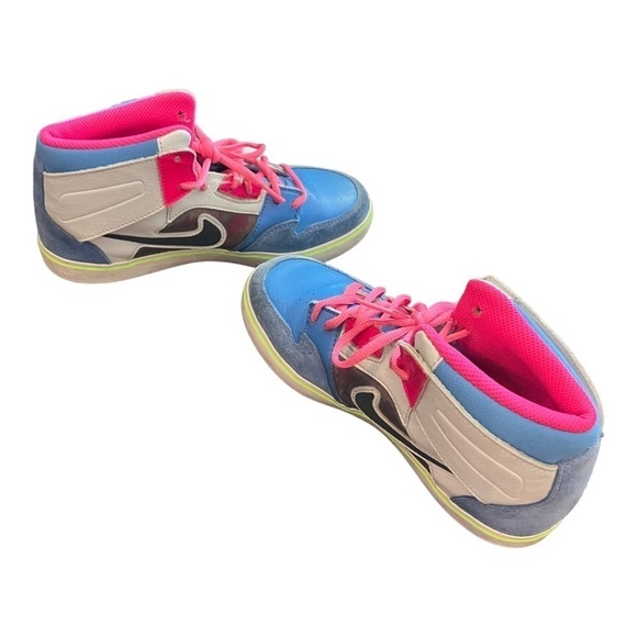 Nike Ruckus 2 High Grey Blue Fuchsia Skate Shoes 3Y - Picture 9 of 10
